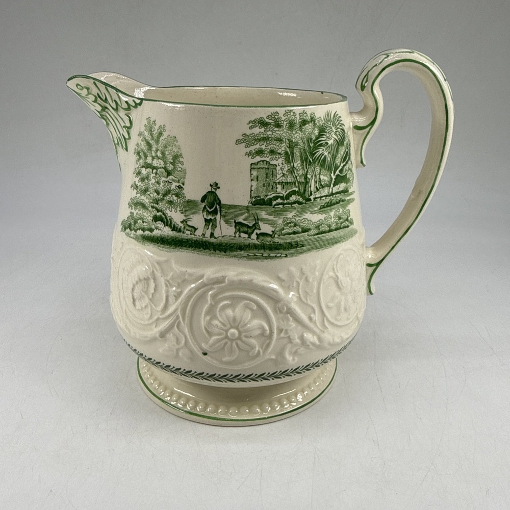 Vintage Wedgwood Patrician Torbay Green Pitcher ~5.5" - RARE -- Made in England
